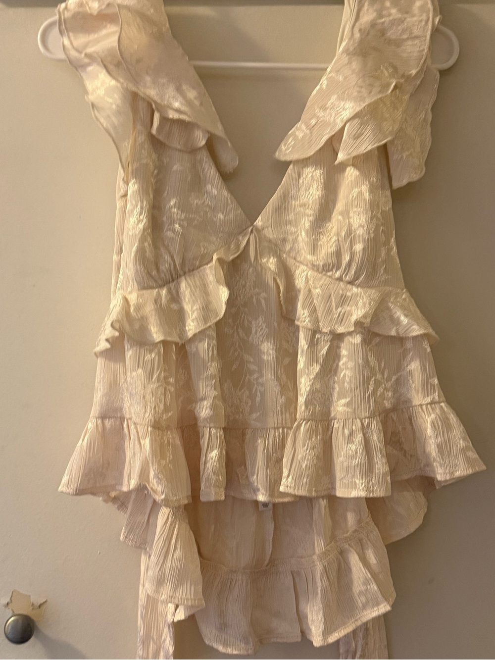Women’s peasant pearl romantic ruffle blouse